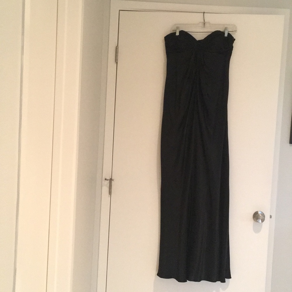 Long evening 100% silk dress